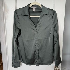 H&M Sage Green Collared Shirt